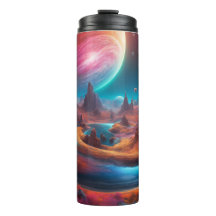 Tumbler térmico con diseño cósmico