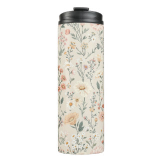 Termo Tumbler térmico con flores silvestres