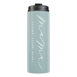 Termo Tumbler térmico con guión azul cúter personalizado