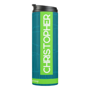 Termo Tumbler térmico con nombre personalizado moderno