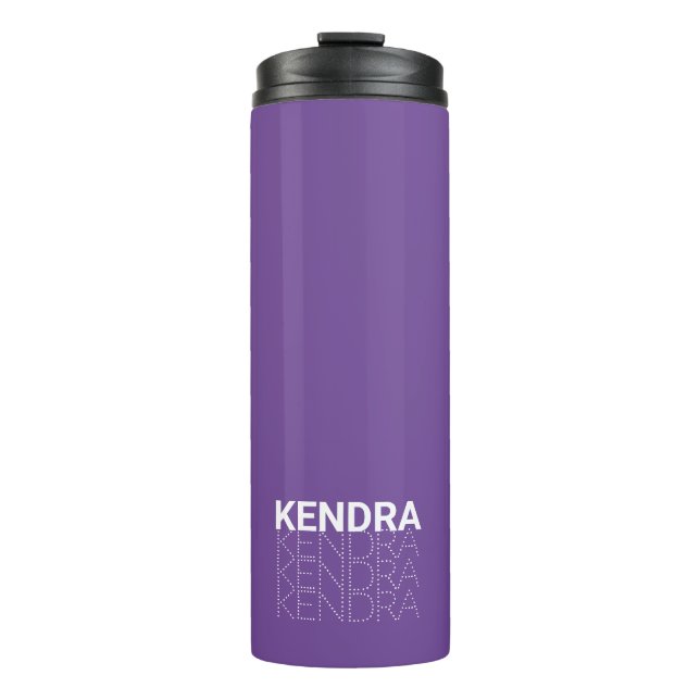 Termo Tumbler térmico con nombre repetido personalizado (Anverso)