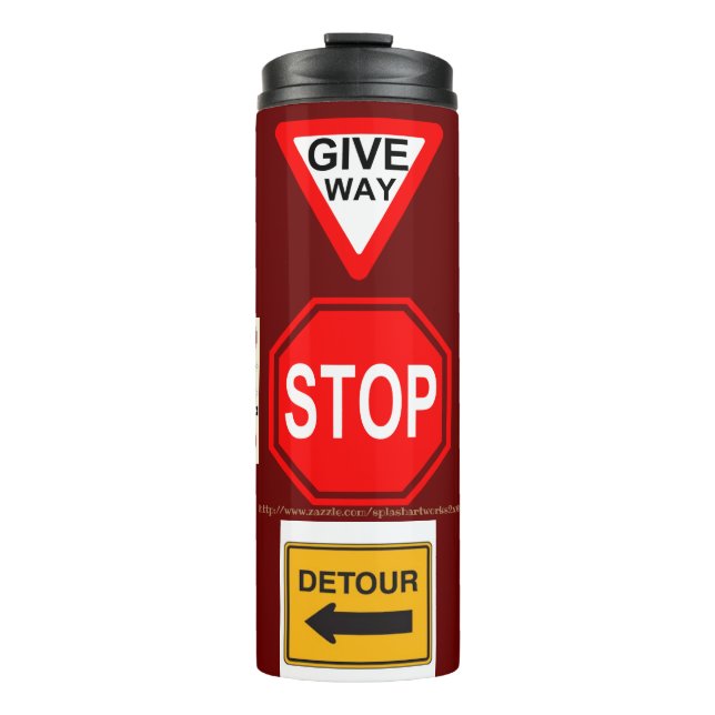 Termo Tumbler térmico "Construcción de carreteras" (Anverso)