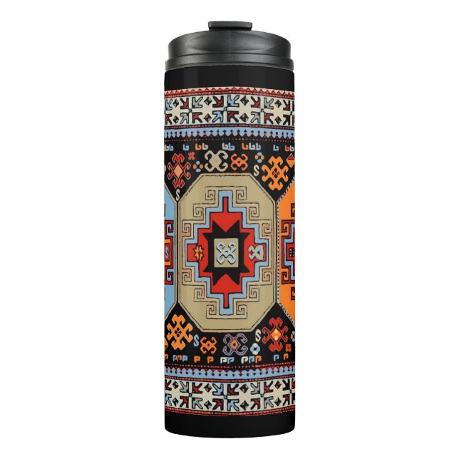 Termo Tumbler térmico de arte folclórico armenio (Anverso)