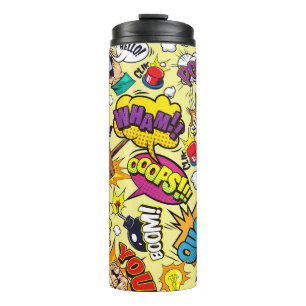 Termo Tumbler térmico de arte pop - Retro Cólera cómica