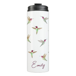 Termo Tumbler térmico de colibríes de la personalizado A
