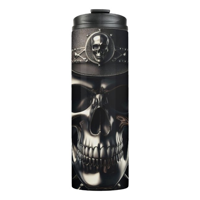 Termo Tumbler térmico de Cowboy Skull metálico (Anverso)
