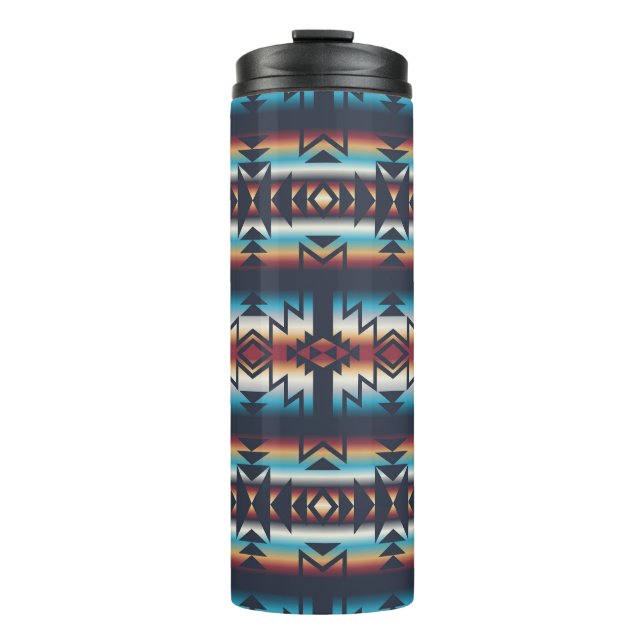 Termo Tumbler térmico de diseño azteca (Anverso)