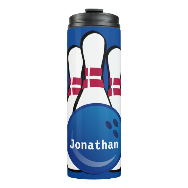 Termo Tumbler térmico de diseño de boliche (Anverso)