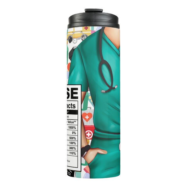 Termo Tumbler térmico de enfermera masculina (Anverso)