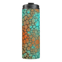 Tumbler Térmico de Escala de Dragón Verde Azul y N