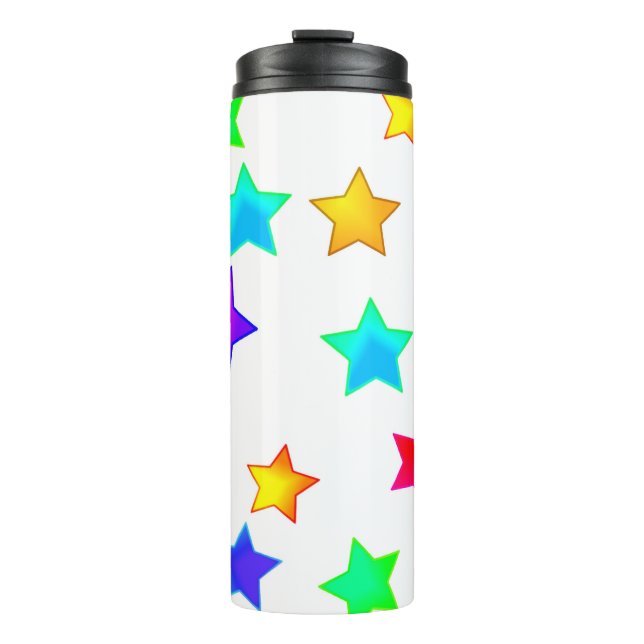 Termo Tumbler térmico de estrellas de color (Anverso)