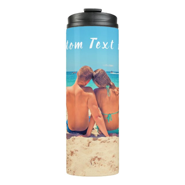 Termo Tumbler térmico de foto personalizado con nombre d (Anverso)