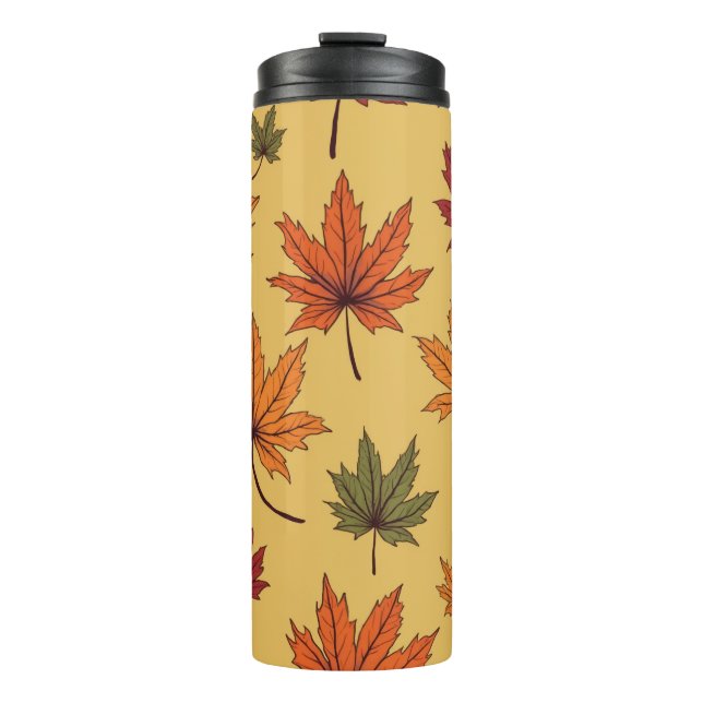 Termo Tumbler térmico de hojas de otoño (Anverso)