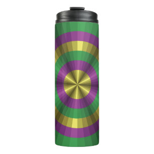 Termo Tumbler térmico de iluminación Mardi Gras