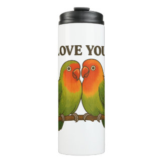 Termo Tumbler Térmico de Lovebirds Juntos Para Siempre