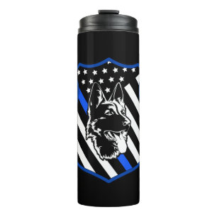 Termo Tumbler térmico de perro de la policía de insign