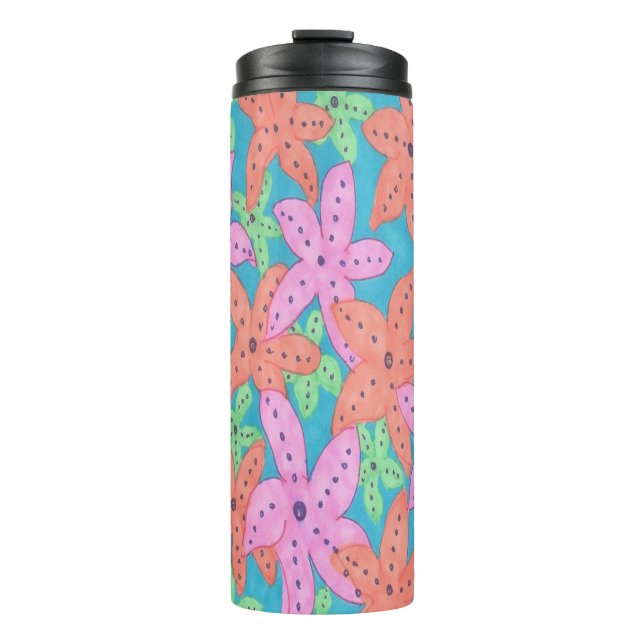 Termo Tumbler térmico de pez estribor tropical (Anverso)