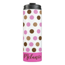 Tumbler térmico de punto de polka personalizado