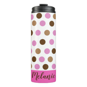 Termo Tumbler térmico de punto de polka personalizado
