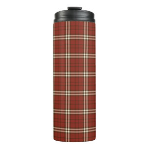 Termo Tumbler térmico de tartán rojo