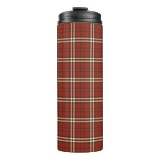 Termo Tumbler térmico de tartán rojo