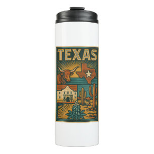 Termo Tumbler térmico de Texas - Acero inoxidable aislad