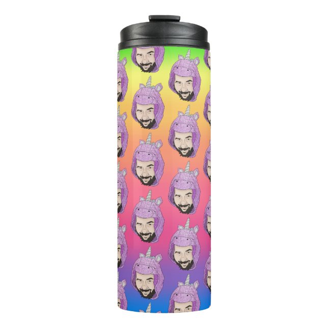 Termo Tumbler térmico de Unicornio con fluffin mágico de (Anverso)