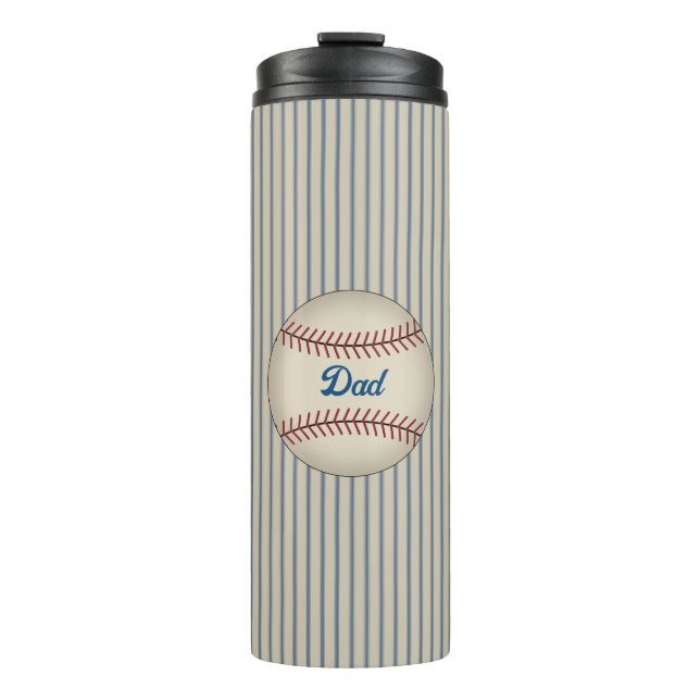 Termo Tumbler térmico del béisbol de papá retro (Anverso)