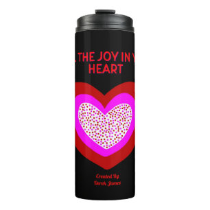 Termo Tumbler térmico del corazón alegre