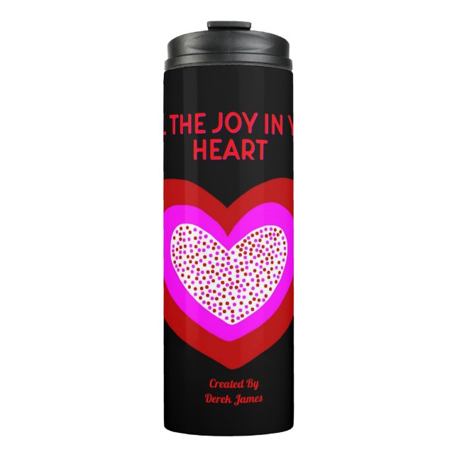 Termo Tumbler térmico del corazón alegre (Anverso)
