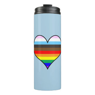Termo Tumbler térmico del corazón del arco iris