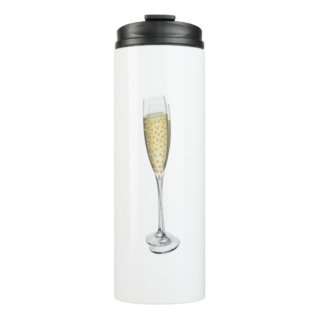 Termo Tumbler térmico del corazón del champán (Anverso)