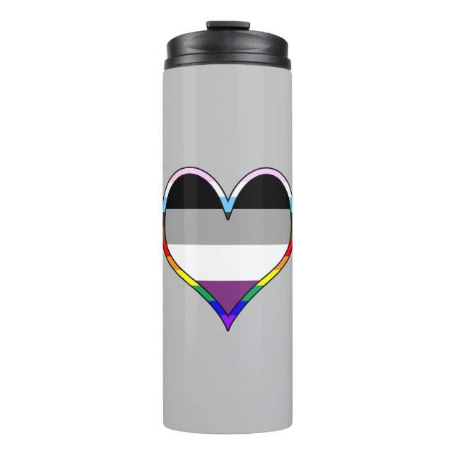 Termo Tumbler térmico del corazón del Orgullo Ace (Anverso)