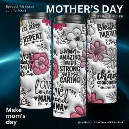 Termo Tumbler térmico del día de la madre
