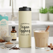 Tumbler térmico del huevo vegan personalizado