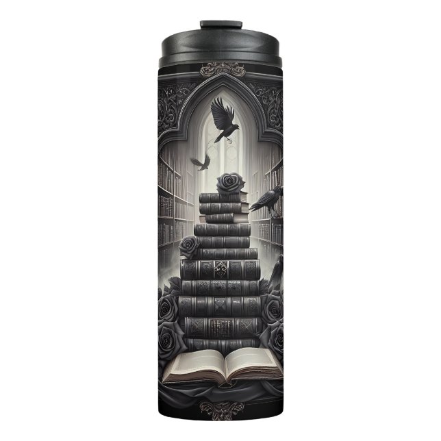 Termo Tumbler térmico del libro gótico - Café Travel Mug (Anverso)