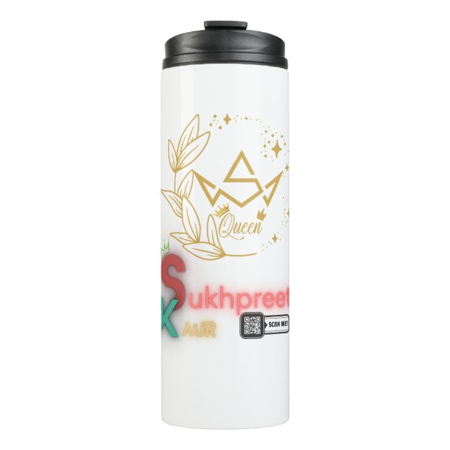 Termo Tumbler térmico del Personalizado Sukhpreet Kaur - (Anverso)