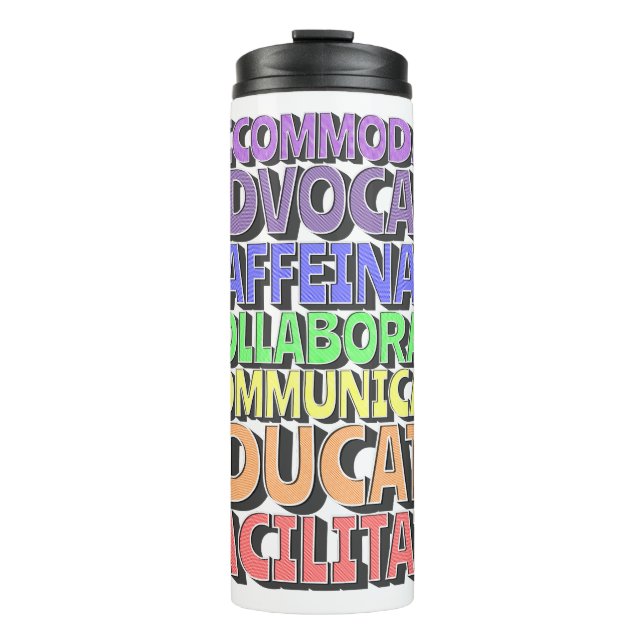 Termo Tumbler térmico - Día del profesor: Caffeinato (Anverso)