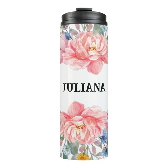 Termo Tumbler Térmico Floral (Anverso)