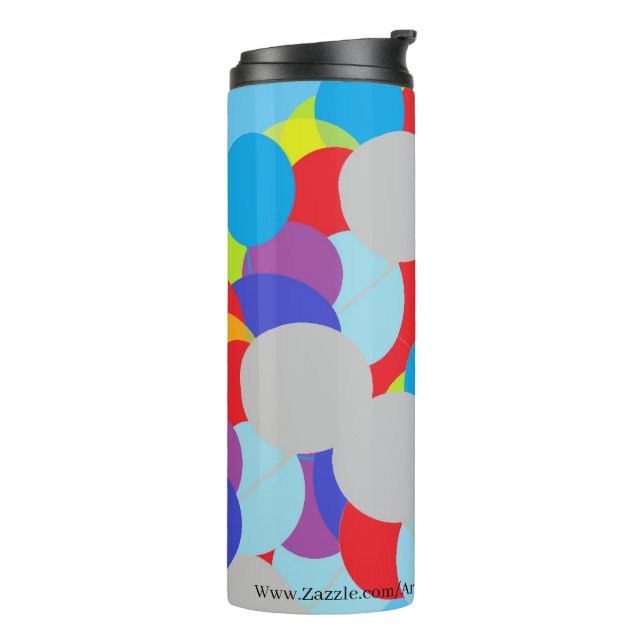 Termo Tumbler térmico: globos (Rotado hacia la izquierda)