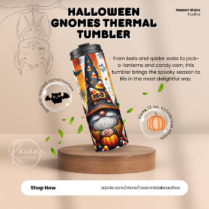 Termo Tumbler térmico Gnomes de Halloween