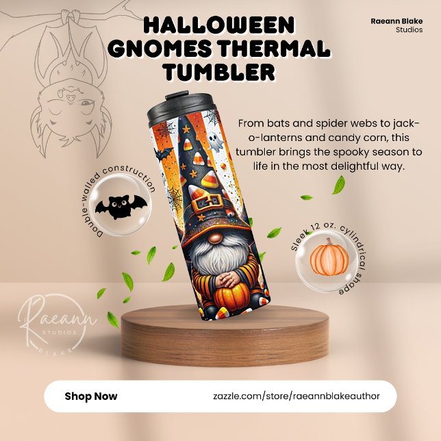 Termo Tumbler térmico Gnomes de Halloween (Subido por el creador)