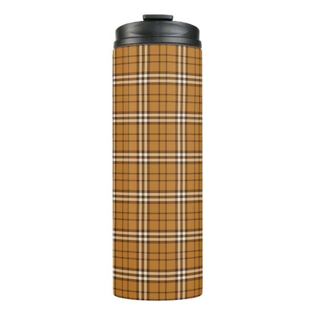 Termo Tumbler térmico Gold Tartan (Anverso)