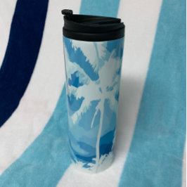 TERMO TUMBLER TÉRMICO INSPIRADO EN PLAYA ABSTRACTA