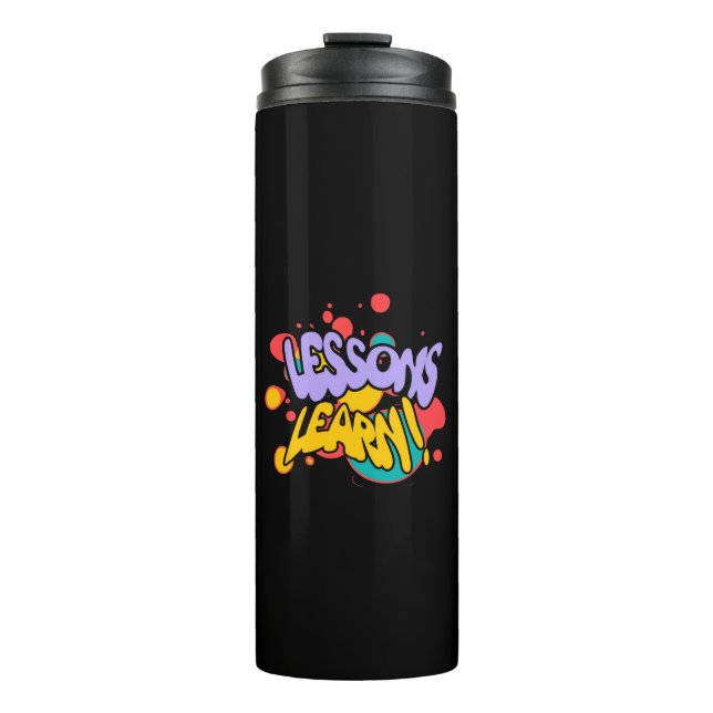 TERMO TUMBLER TÉRMICO LECCIONES DE SALPICADURAS DE PINTU (Anverso)