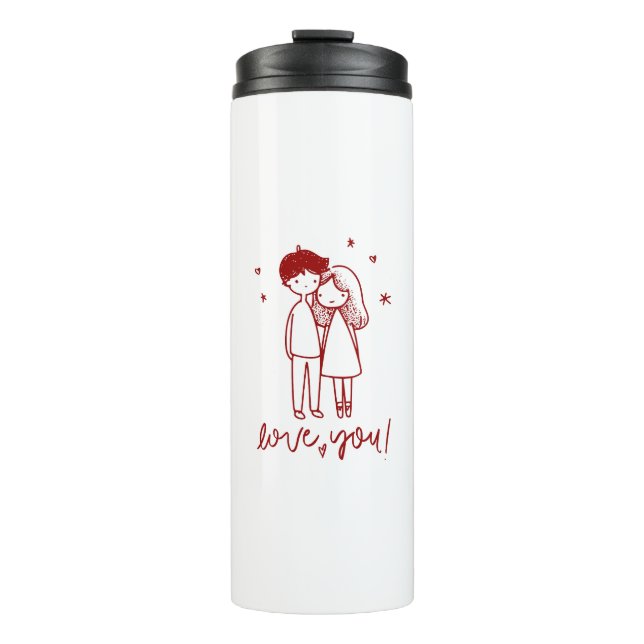 Termo Tumbler Térmico - Línea Sentimental y de Amor (Anverso)