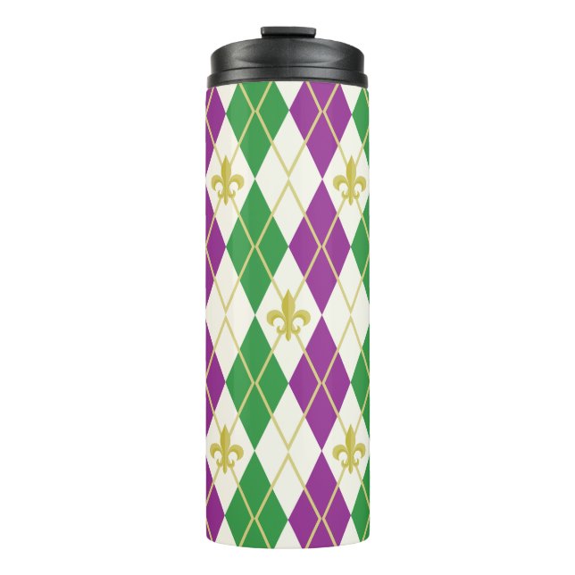 Termo Tumbler térmico Mardi Gras Argyle (Anverso)