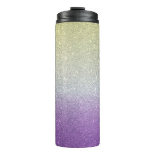 Termo Tumbler térmico Ombre purpurina