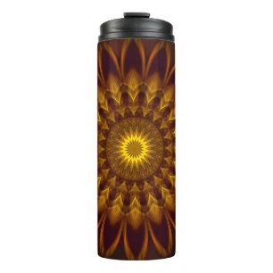 Termo Tumbler térmico Patrón Mandala Colores de la Tierr