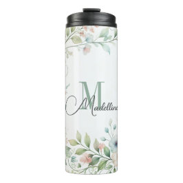 Termo Tumbler térmico personalizado con flores silvestre